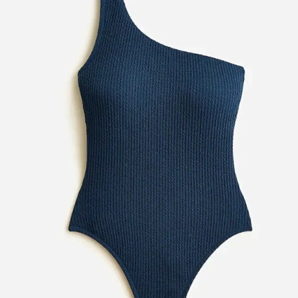 J. Crew Textured one-shoulder one-piece size 22